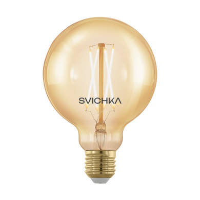 Лампа Eglo филаментная диммируемая золотая LM LED E27 G95 1700K 11693