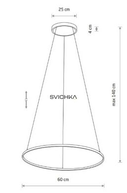 Подвесной светильник Nowodvorski CIRCOLO LED, 1x21W, 3000K, черный