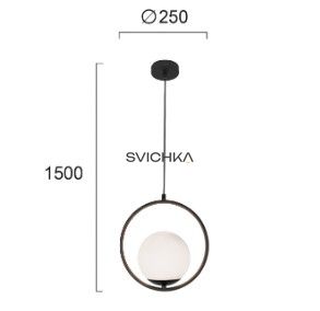 Подвесной светильник Viokef Anouk cyrcle Black/White