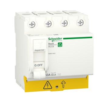 Дифференциальный выключатель нагрузки RESI9 Schneider Electric 63 A, 30 мA, 4P, тип АС