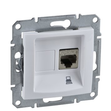 Компьютерная розетка RJ45 STP кат.5е Schneider Electric Sedna