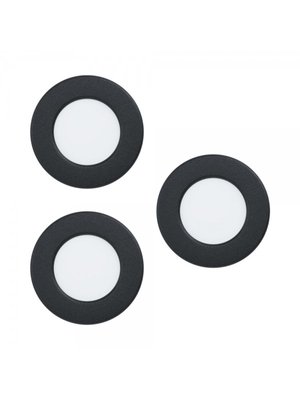 Точковий врізний світильник Eglo FUEVA 5 99146, Чорний, Білий
