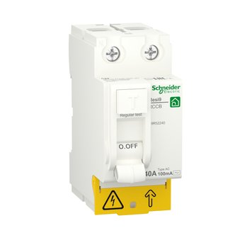 Дифференциальный выключатель нагрузки RESI9 Schneider Electric 40 A, 100 мA, 2P, тип АС