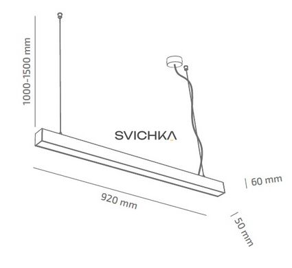 Подвесной светильник Barvanor STICK 900 мм, 3000K