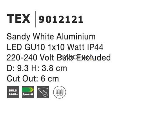 Врізний точковий світильник Nova Luce TEX White
