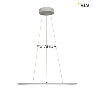 LED PANEL ROUND, pendant version, silver-grey, 338 LED, 40W, dimmable, 4000K