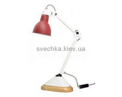 Настільна лампа Lampe Gras 207-Wh-Red-Round, Білий, Білий