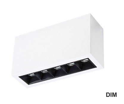 Архітектурний накладний світильник Mistic ICON 5X2W DIM, Білий, Чорний, Білий