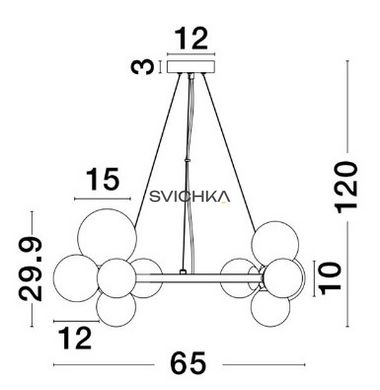 Подвесной светильник Nova luce ODILLIA Round