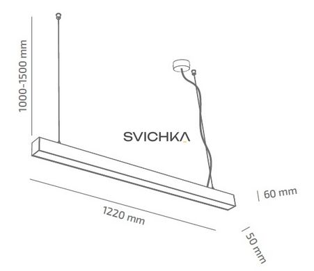 Подвесной светильник Barvanor STICK 1200 мм, 3000K