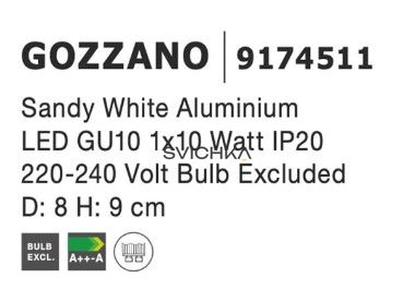 Накладний точковий світильник Nova Luce GOZZANO White