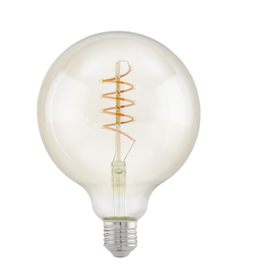 Лампа Eglo філаментна бурштин "Спіраль" LM LED E27 G125 2200K 11683