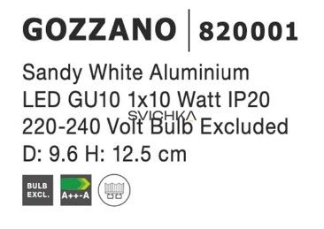 Накладний точковий світильник Nova Luce GOZZANO L White