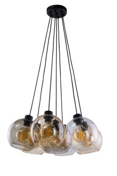 Підвіс TK Lighting 2836 Cubus - 2836, Чорний, Бурштинний, Димчатий, Прозорий