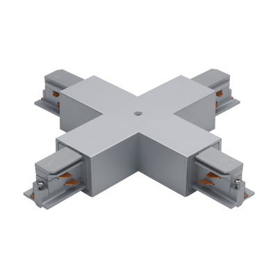 X-конектор трекової системи EGLO 60124 Treck 3F, Срібло, Сріблястий
