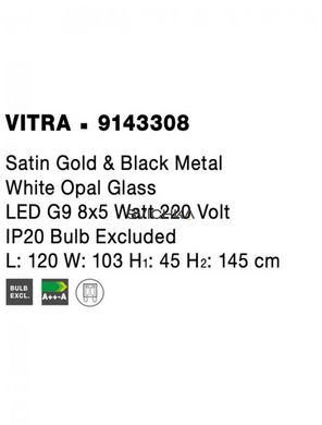 Підвісний світильник Nova luce Vitra 8 Gold/Black