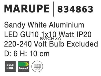 Накладний точковий світильник Nova Luce MARUPE 100 White