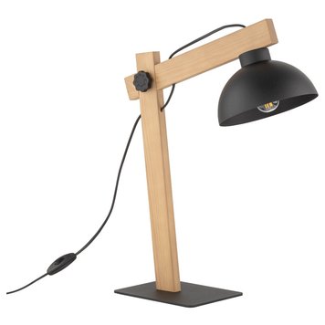 Настільна лампа TK Lighting OSLO, Black/Beige