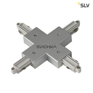 Хрестоподібний з'єднувач slv для високовольтного 1-фазного шинопроводу, silver-grey