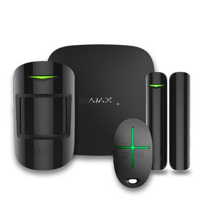Комплект охоронної сигналізації Ajax StarterKit чорний, Чорний