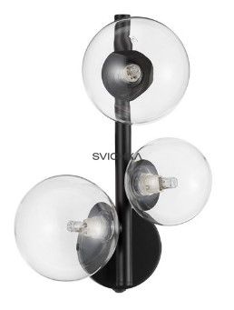 Бра Nova luce ODILLIA 3, Black/Clear