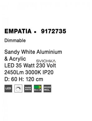Підвісний світильник Nova luce EMPATIA White