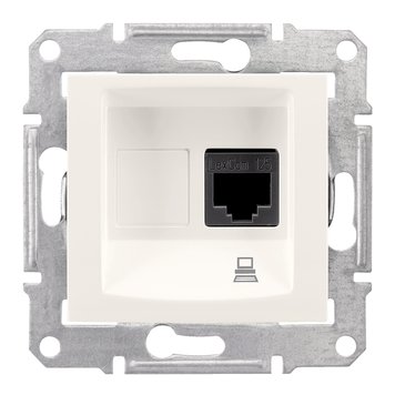 Компьютерная розетка RJ45 UTP кат.6 Schneider Electric Sedna