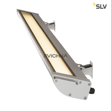 VANO WING, outdoor floodlight, LED, 3000K, silver-grey, W/H/D 119.5/6.5/20.5 cm
