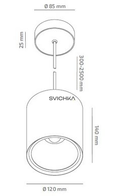 Підвісний світильник Barvanor OSLO JAR, 3000K, Білий, Білий
