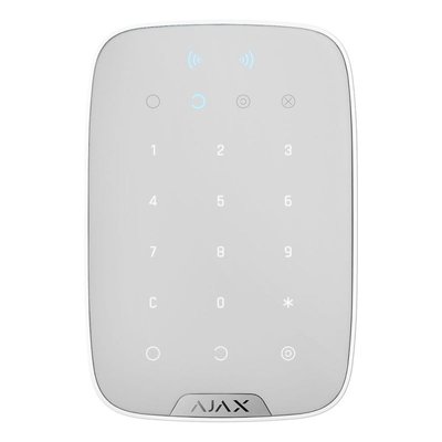 Беспроводная сенсорная клавиатура Ajax Keypad PLUS белая