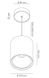 Підвісний світильник Barvanor OSLO JAR, 3000K, Білий, Білий