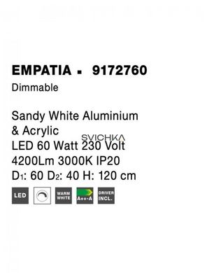 Підвісний світильник Nova luce EMPATIA 2 White