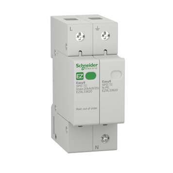 Захист від імпульсних перенапруг (УЗІП) Schneider Electric Easy9 1П+N/20кА/10кА/1,3кВ