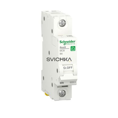Автоматичний вимикач RESI9 Schneider Electric 6 A, 1P, крива, 6кА