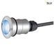 POWER TRAIL-LITE ROUND, stainless steel 316, 1W LED, blue, IP67