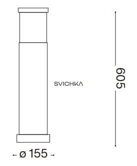 Парковий світильник Ideal Lux Tronco pt1 h60, White