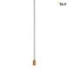 FITU E27 Pendant luminaire, bamboo bright, 2,5m cable with open ends, max. 60W