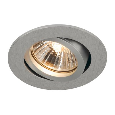 Врізний точковий світильник SLV NEW TRIA 68 R, 50W, Aluminium, алюминевый, серебро, Алюміній Мат, Алюміній Мат