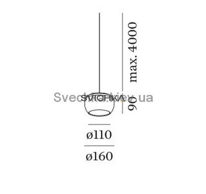 Підвісний світильник Wever &amp| Ducre WETRO 1.0 236188B9, Димчатий