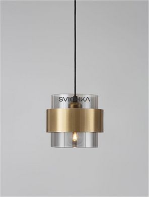 Підвісний світильник Nova luce SIANNA, Smoke/Brass