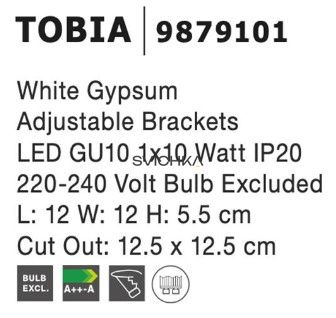 Врезной точечный светильник Nova Luce TOBIA