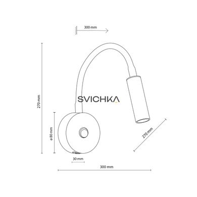 Бра на гибкой ножке TK Lighting LAGOS USB