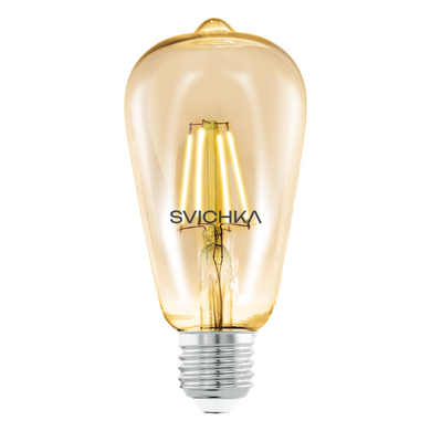 Лампа Eglo філаментна бурштин LM LED E27 (DECO ITEMS) ST64 2200K 11521