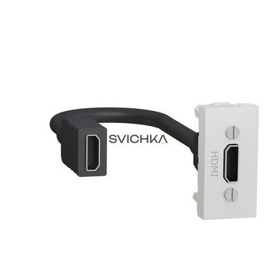 Розетка HDMI Schneider Electric Unica New 1 модуль, Білий, Білий