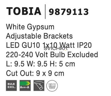 Врізний точковий світильник Nova Luce TOBIA 50 White