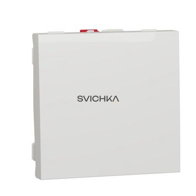 Вимикач Schneider Electric Unica New 1-клавішний, схема 1, 10А, 2 модулі, Білий, Білий