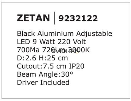 Врізний точковий світильник Nova Luce ZETAN Black