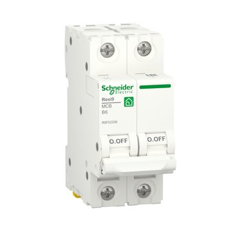 Автоматичний вимикач RESI9 Schneider Electric 6А, 2P, крива, 6кА