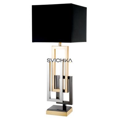 Настільна лампа Eichholtz Table Lamp Regine 110335, Никель;Черный, Чорний, Нікель