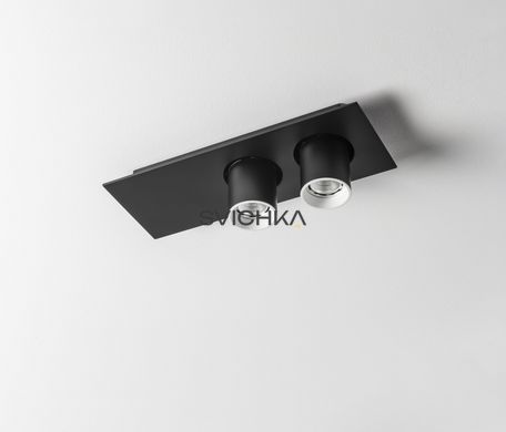 Накладний точковий світильник Labra AURO BASE 60×2 NT LED, 3000K, Black/White, Чорний, Чорний, Білий, Чорний